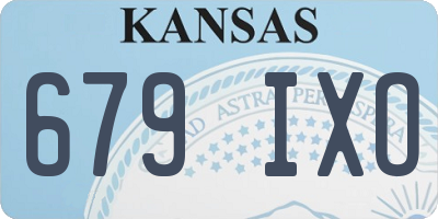 KS license plate 679IXO