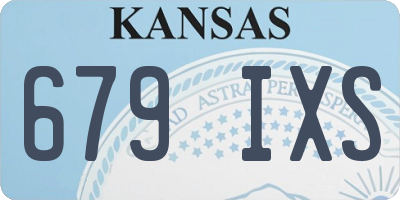 KS license plate 679IXS
