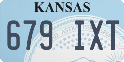 KS license plate 679IXT
