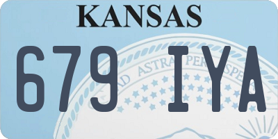 KS license plate 679IYA
