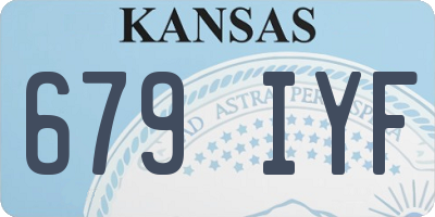 KS license plate 679IYF