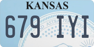 KS license plate 679IYI