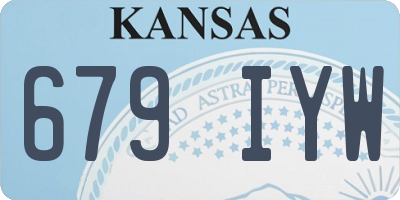KS license plate 679IYW