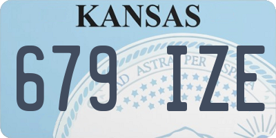KS license plate 679IZE