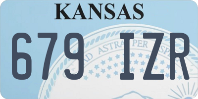 KS license plate 679IZR