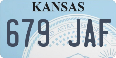 KS license plate 679JAF