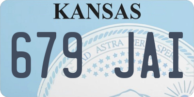 KS license plate 679JAI