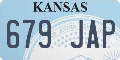KS license plate 679JAP