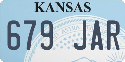 KS license plate 679JAR