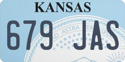 KS license plate 679JAS