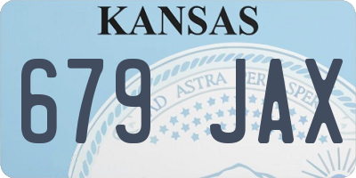 KS license plate 679JAX