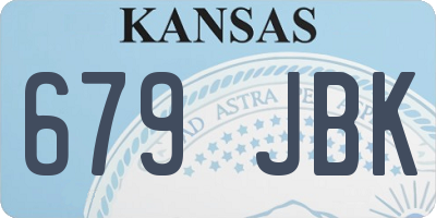 KS license plate 679JBK