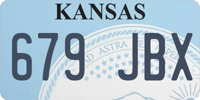 KS license plate 679JBX