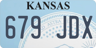 KS license plate 679JDX