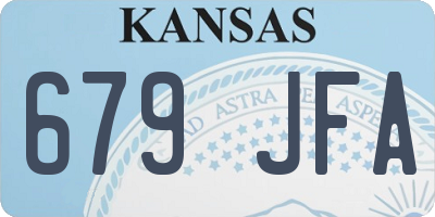 KS license plate 679JFA