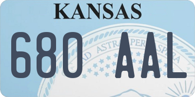 KS license plate 680AAL