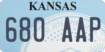 KS license plate 680AAP