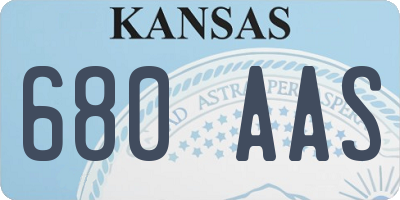 KS license plate 680AAS