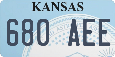 KS license plate 680AEE