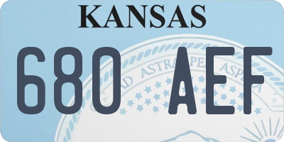 KS license plate 680AEF