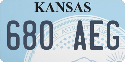 KS license plate 680AEG