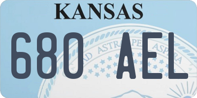 KS license plate 680AEL