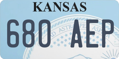 KS license plate 680AEP