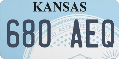 KS license plate 680AEQ