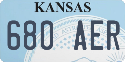 KS license plate 680AER