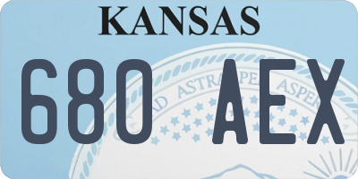 KS license plate 680AEX