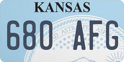 KS license plate 680AFG