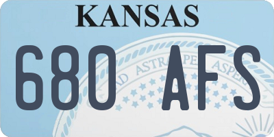 KS license plate 680AFS