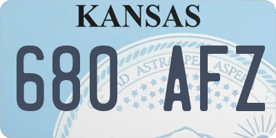 KS license plate 680AFZ