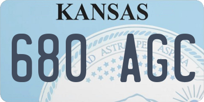 KS license plate 680AGC