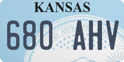 KS license plate 680AHV