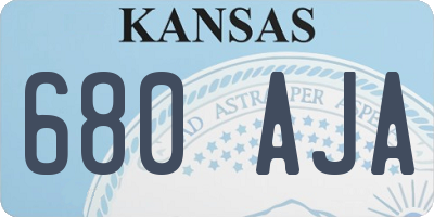 KS license plate 680AJA