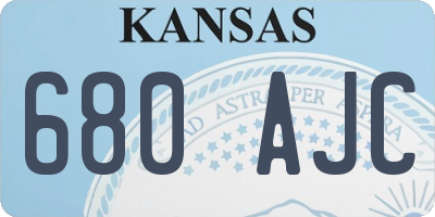 KS license plate 680AJC