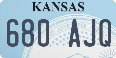 KS license plate 680AJQ