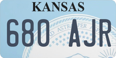 KS license plate 680AJR