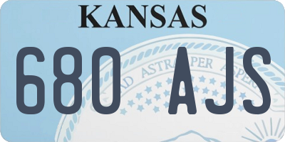 KS license plate 680AJS