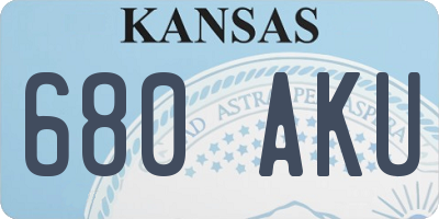 KS license plate 680AKU