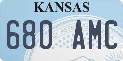 KS license plate 680AMC