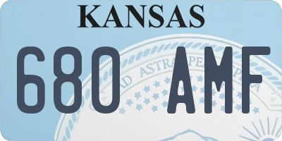KS license plate 680AMF