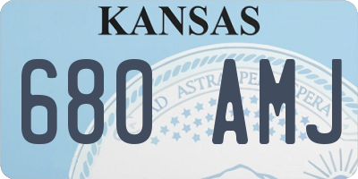 KS license plate 680AMJ