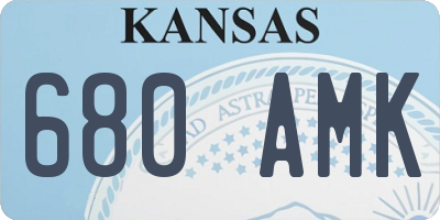 KS license plate 680AMK