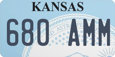 KS license plate 680AMM