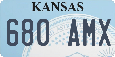 KS license plate 680AMX
