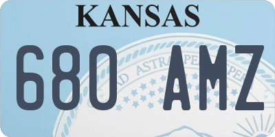 KS license plate 680AMZ