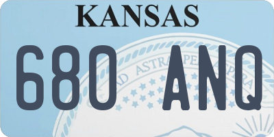 KS license plate 680ANQ