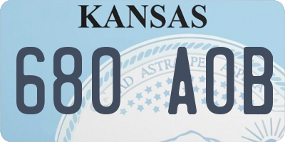 KS license plate 680AOB